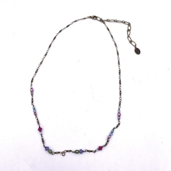 Michal Golan Jewelry - Michal Golan Beaded Chain Necklace Gold Tone Extender Chain Adjustable 20"